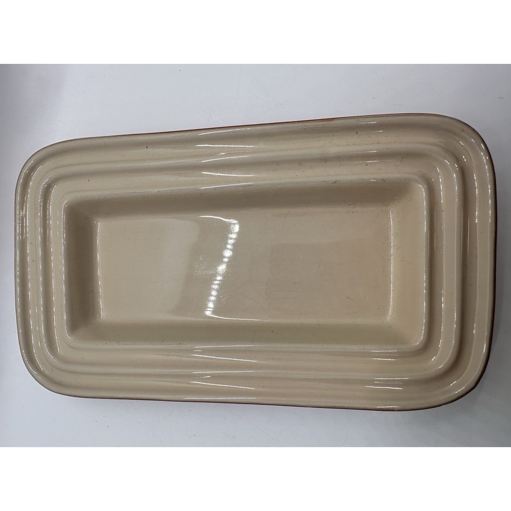 Le Creuset Red Stoneware Butter Dish Base Tray Only Replacement - Picture 3 of 6